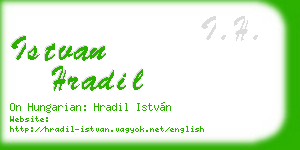 istvan hradil business card